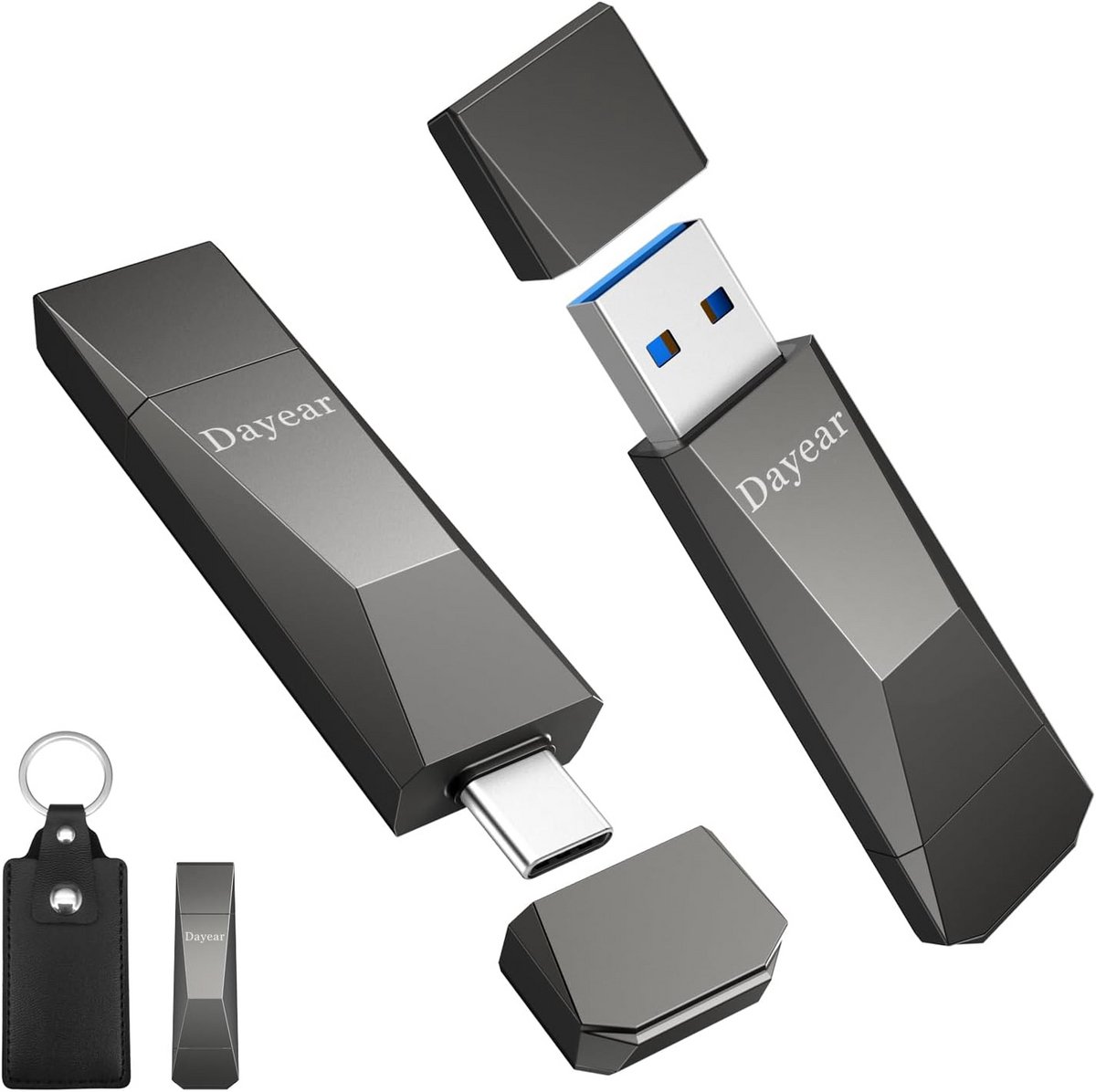 Snelle 256GB Externe SSD Geheugenstick USB 3.2 & USB-C voor Telefoon en Laptop