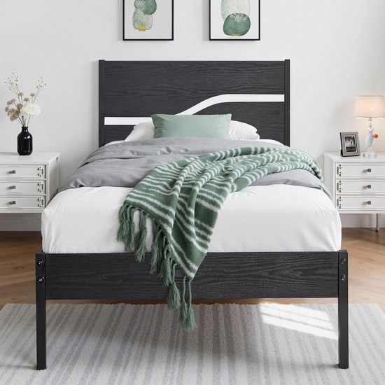 Bed met opbergruimte 90 x 200 cm met verwisselbaar hoofdeinde - LED's - Fluweel - Beige