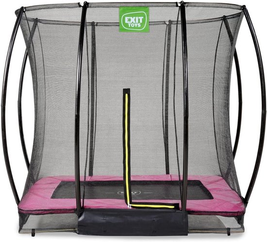 Inbouw Trampoline Rechthoekig met Veiligheidsnet - 153x214 cm - Compact Tuinmodel