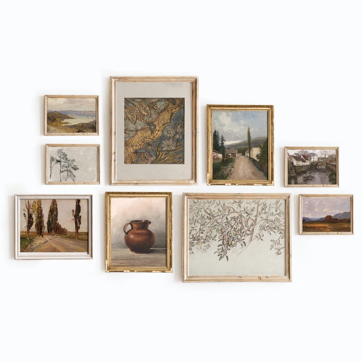 Unyqoos Set van 9 Franse vintage posters voor stijlvolle wanddecoratie in huis meerdere