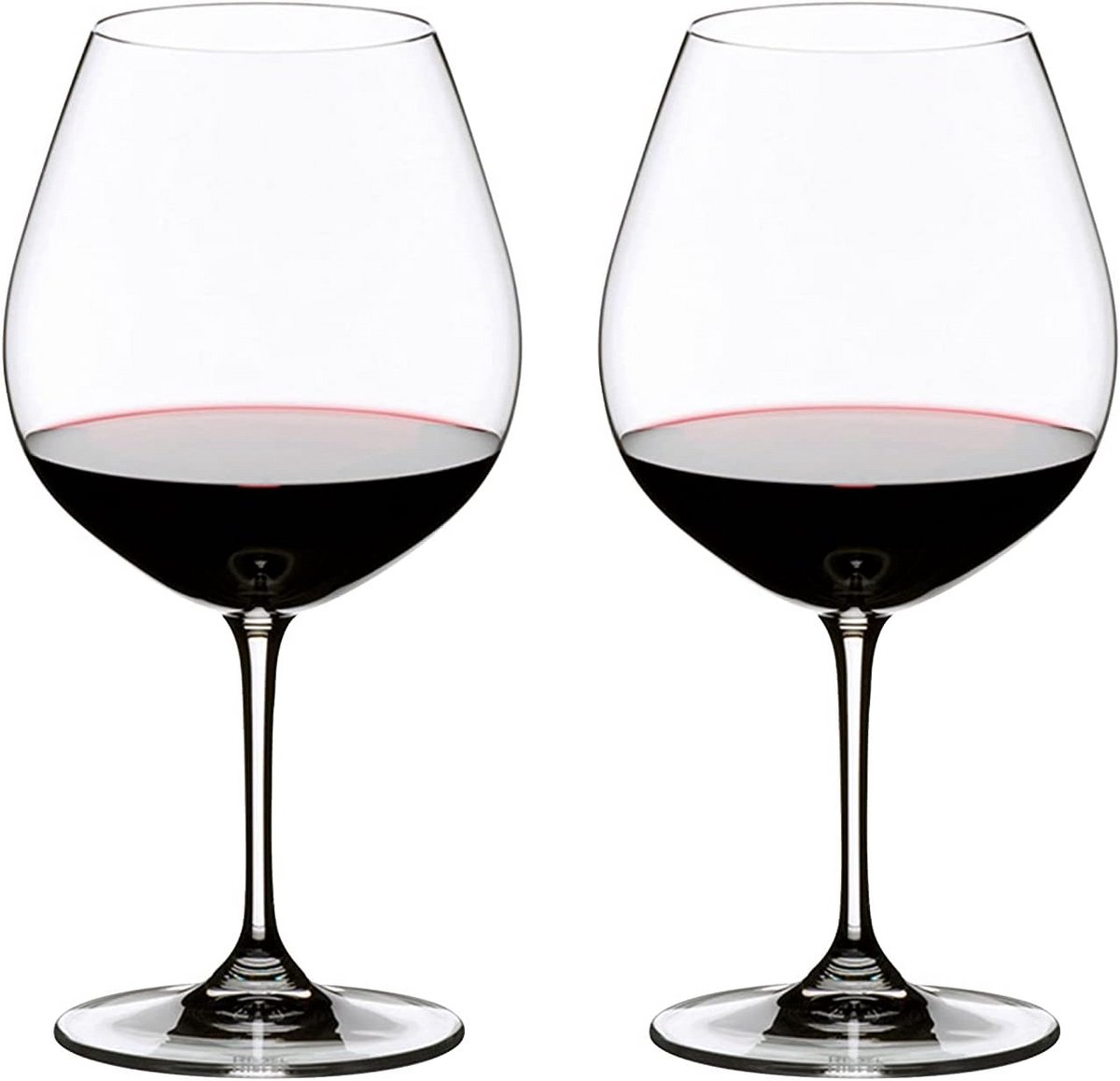 Set van 4 Grote Rode Wijnglazen Cabernet Sauvignon Tannine Gladstrijken