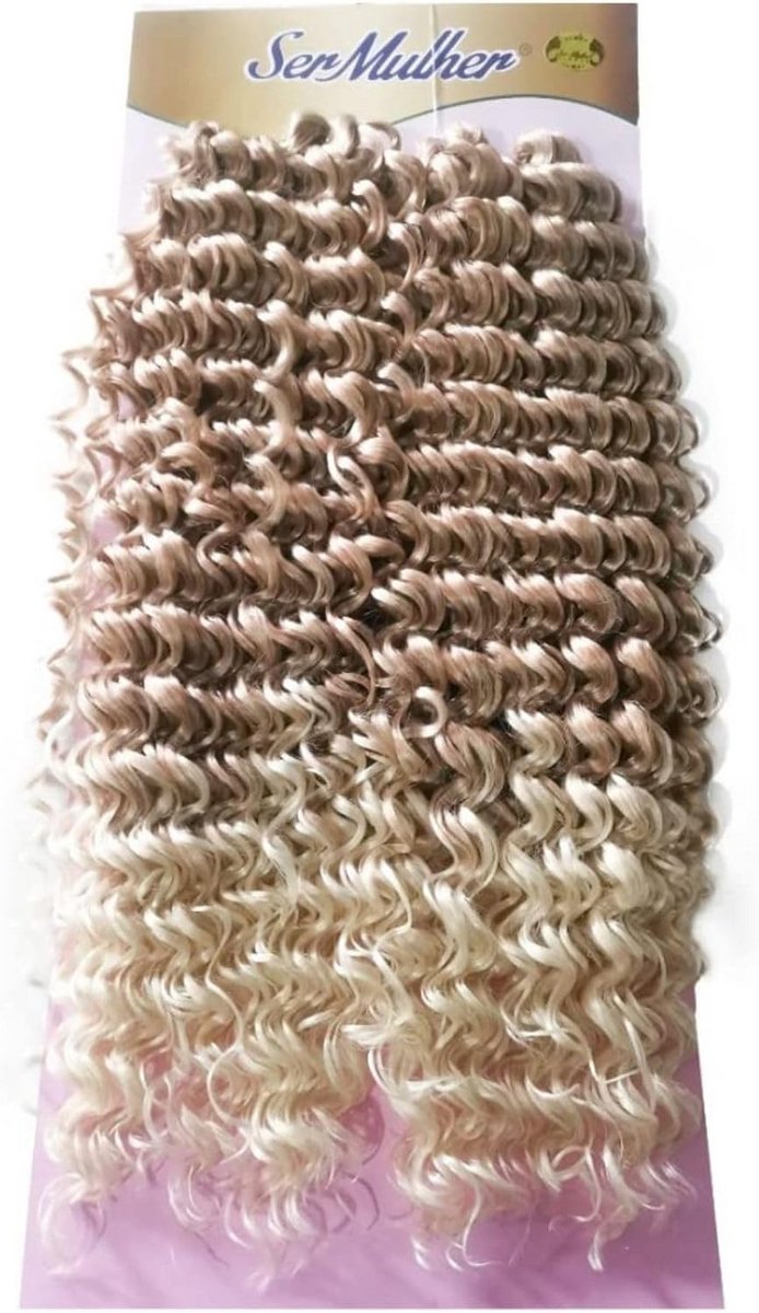 Synthetische Crochet Braids Haarextensies Krullend 50 cm Lichtblond - 340g