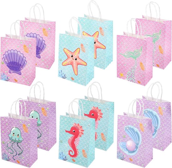 50 Feestcadeauzakjes Voor Kinderfeestjes – 5 Vrolijke Stijlen – Herbruikbare Goodiebag Voor Snoep, Speelgoed & Verrassingen