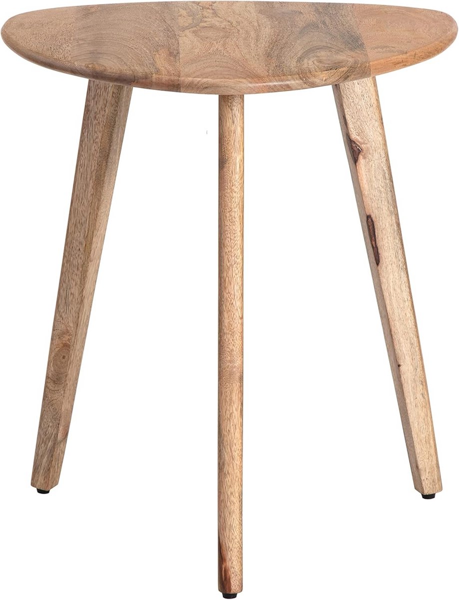 Handgemaakte Mango Houten bijzettafel - Vierkant - Natuurlijk - Onderhoudsvrij