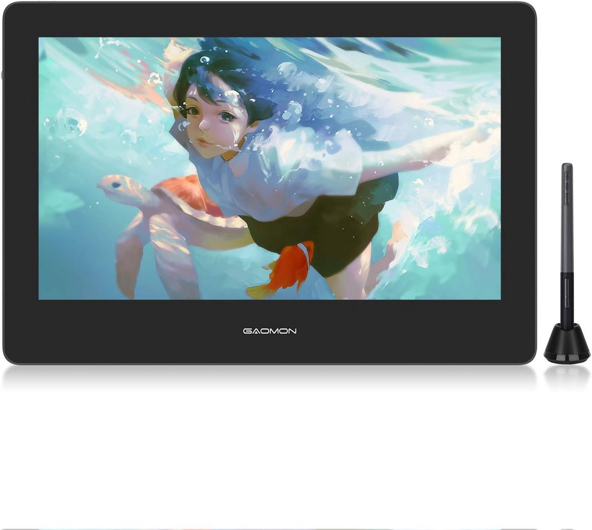 Tekentablet met 13.3 Inch Scherm - Volledig Gelamineerd Display, 8192 Drukniveaus, Compatibel met Android, Windows en Mac