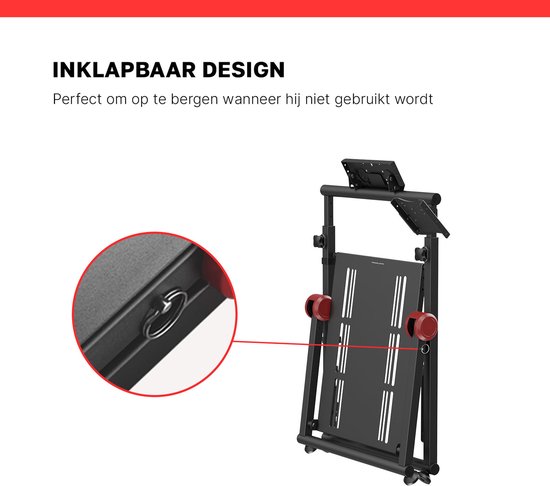 REBBLERS® SIMR 50 Wheel Stand + Gearshift Holder - Opklapbaar Racestuur Standaard - Zwart van Merkloos — afbeelding 5