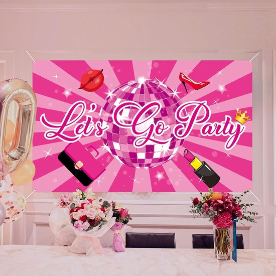 Voarge Happy Birthday Banner Banner Pink White Gold Birthday Party Decoration for Birthday Party Decorations