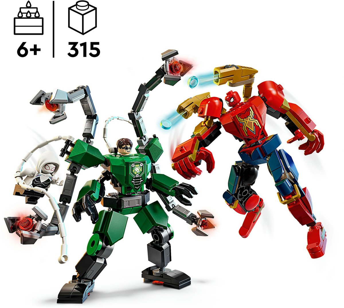LEGO Marvel Mechaduel: Spider-Man vs. Doc Ock Superhelden - Bouwpakket voor Kinderen - 76338 – foto 5