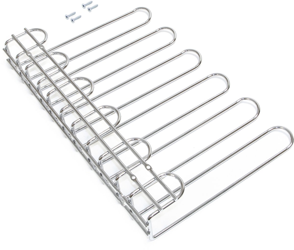Emuca Glazen houder met 5 rijen, 320 mm, staal, verchroomd