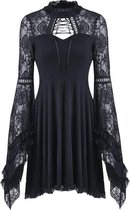 Dark In Love Skater jurk -S/M- Elegant gothic Zwart