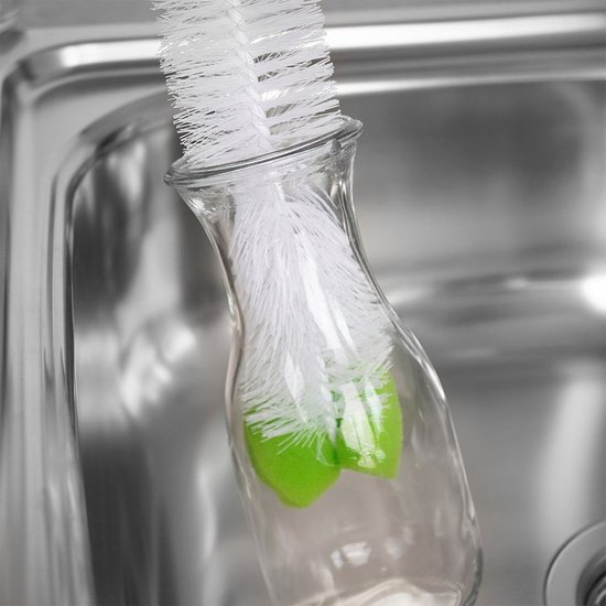 Orion Cleaning - Flessenborstel - Extra Lang - Met Spons - Voor Smalle Flessen van Merkloos — afbeelding 5