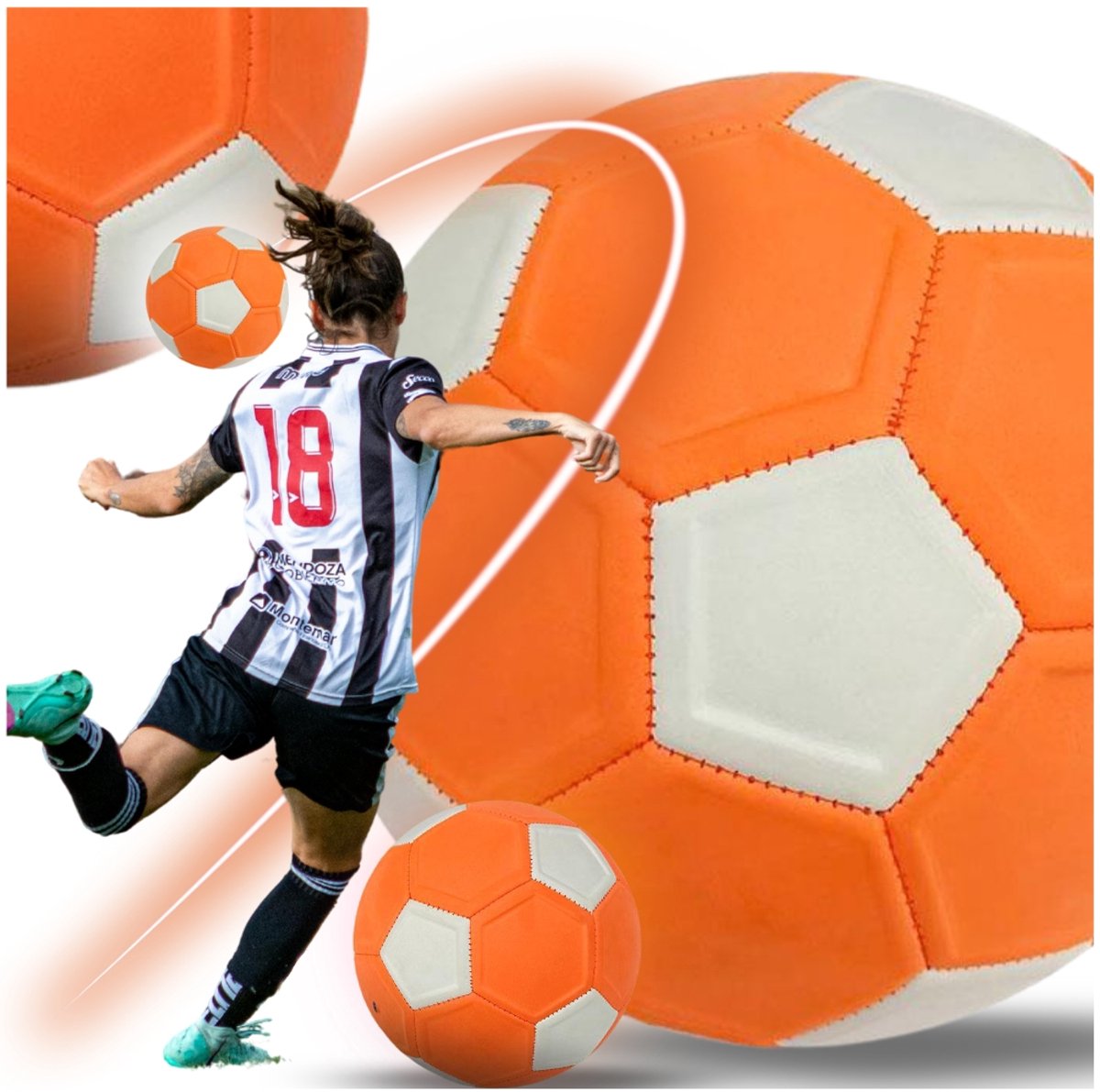 VIVE fitness Curve Ball - Voetbal - Effect Bal - Neon - Maat 5