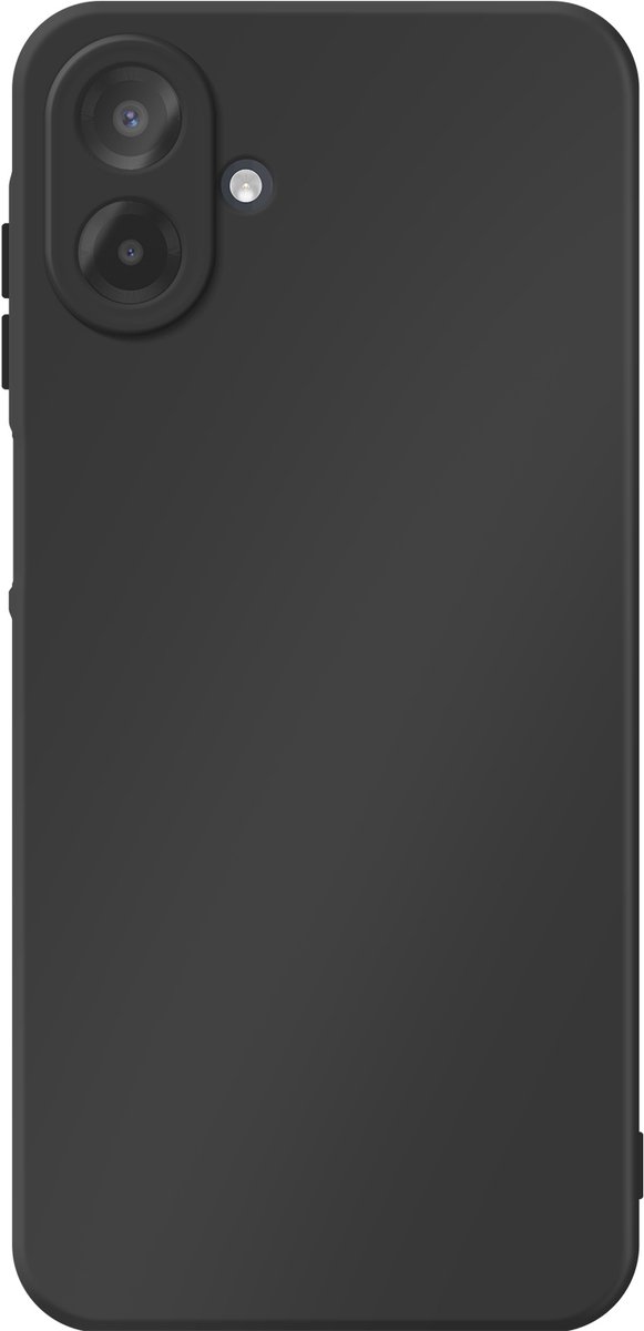 Avizar Hoesje Geschikt voor Samsung Galaxy A07 van Soft Touch siliconen Antislip, Zwart