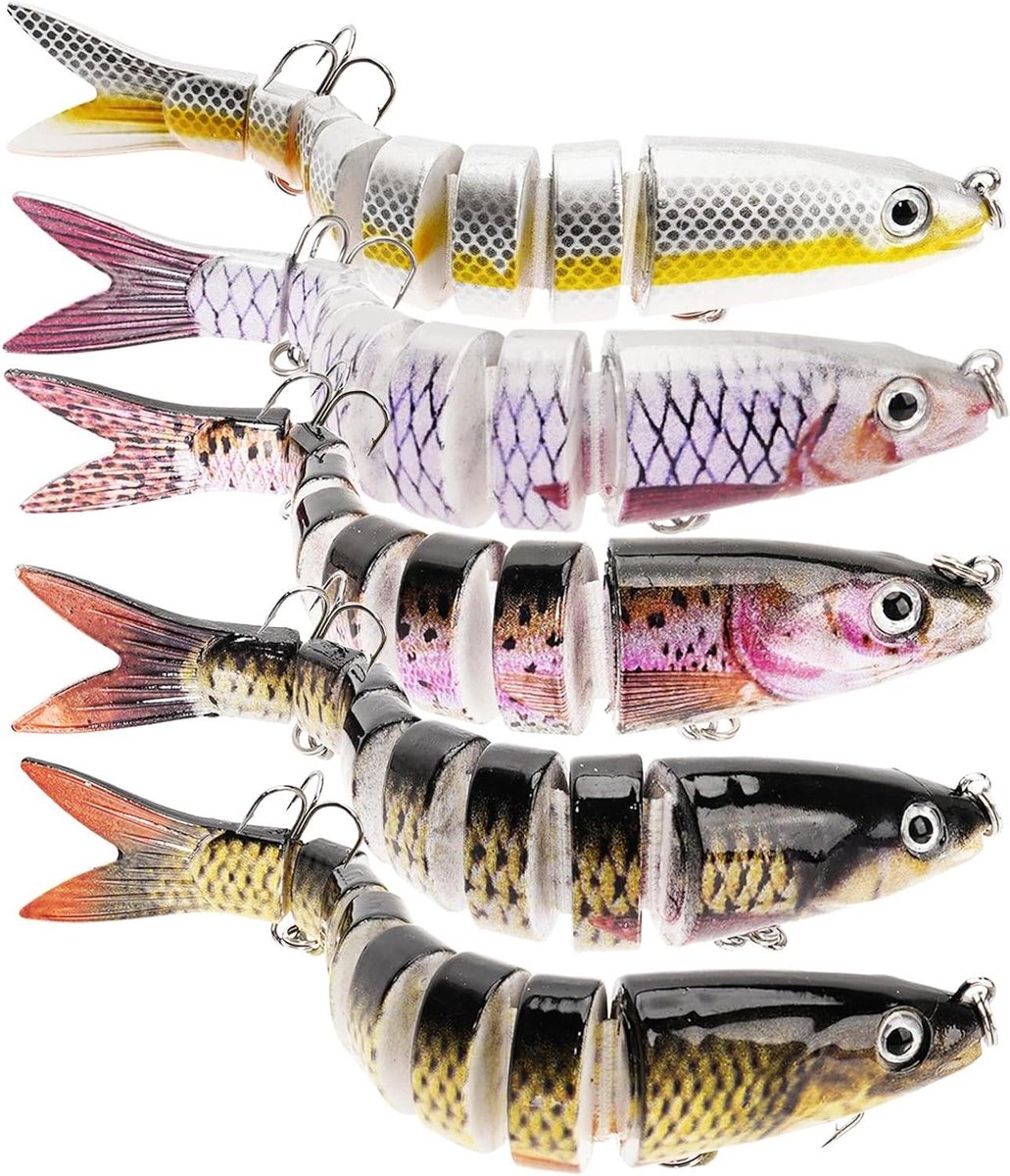 Provento- Kunstaas set snoek aas - Visstok crankbait - Levensecht swimbait - Snoekbaars baars forel - Visaccessoires - Geschikt voor alle visliefhebbers - Diverse kleuren en formaten