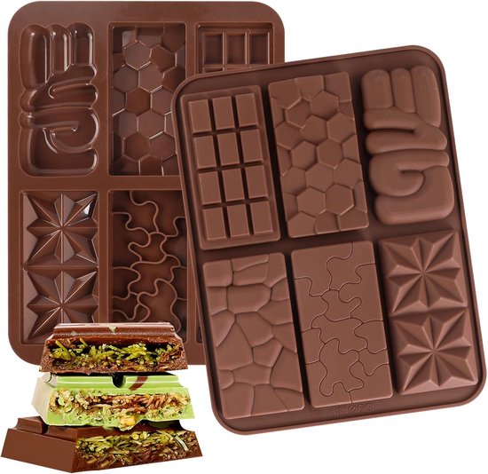 Siliconen vorm, chocoladevorm, diepe chocoladevorm, wolkvormige siliconen vormen voor chocolade en koekjes, gemakkelijk afneembaar en herbruikbaar, bevat 2 verschillende maten