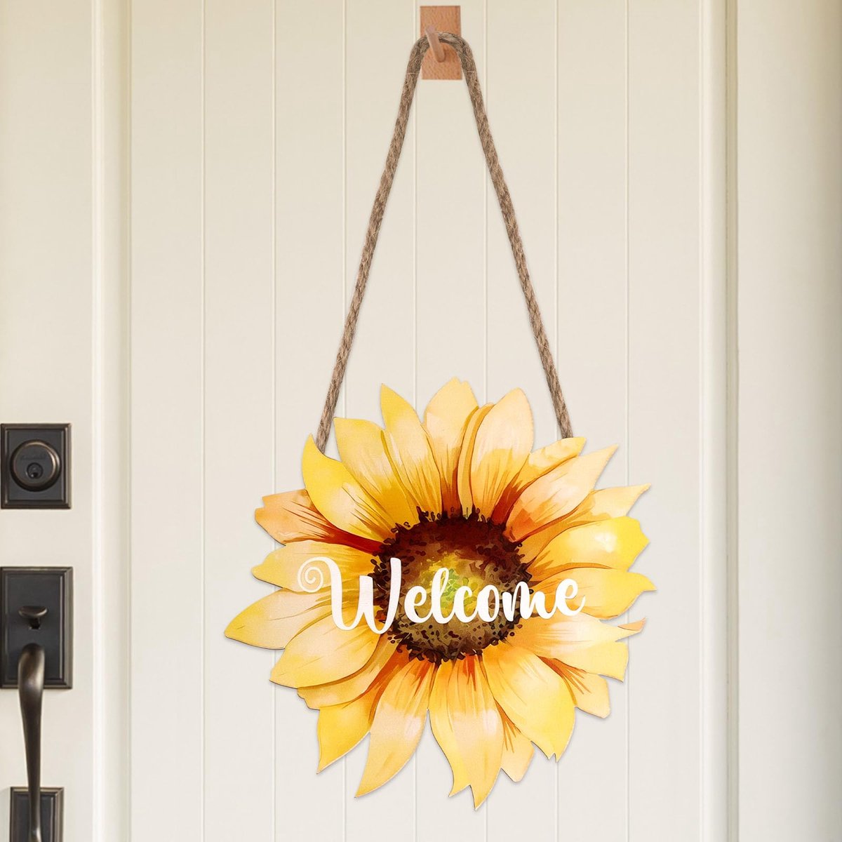 Unyqoos® Decoratieve Deurkrans met Zonnebloemontwerp voor Binnen en Buiten