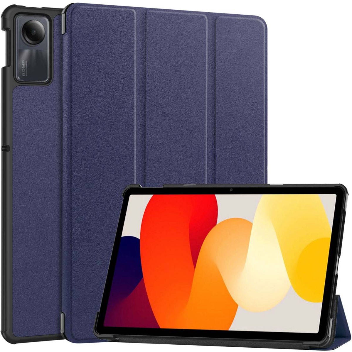 imoshion Tablet Hoes - Geschikt voor Xiaomi Redmi Pad SE - Trifold Bookcase - Donkerblauw