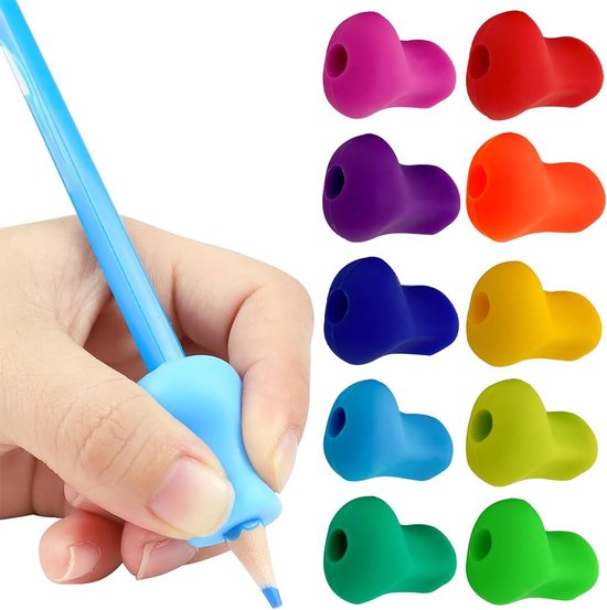 Writing aid pen holder - 10 piece silicone writing aid for kids - helpt ...