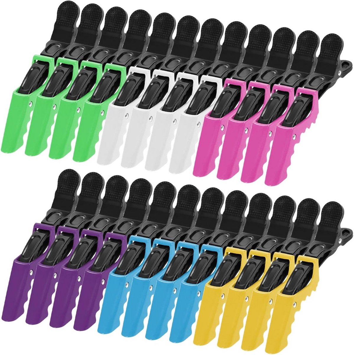 Professionele haarklemmen - 24 stuks sterke kunststof haarklemmen voor kappers