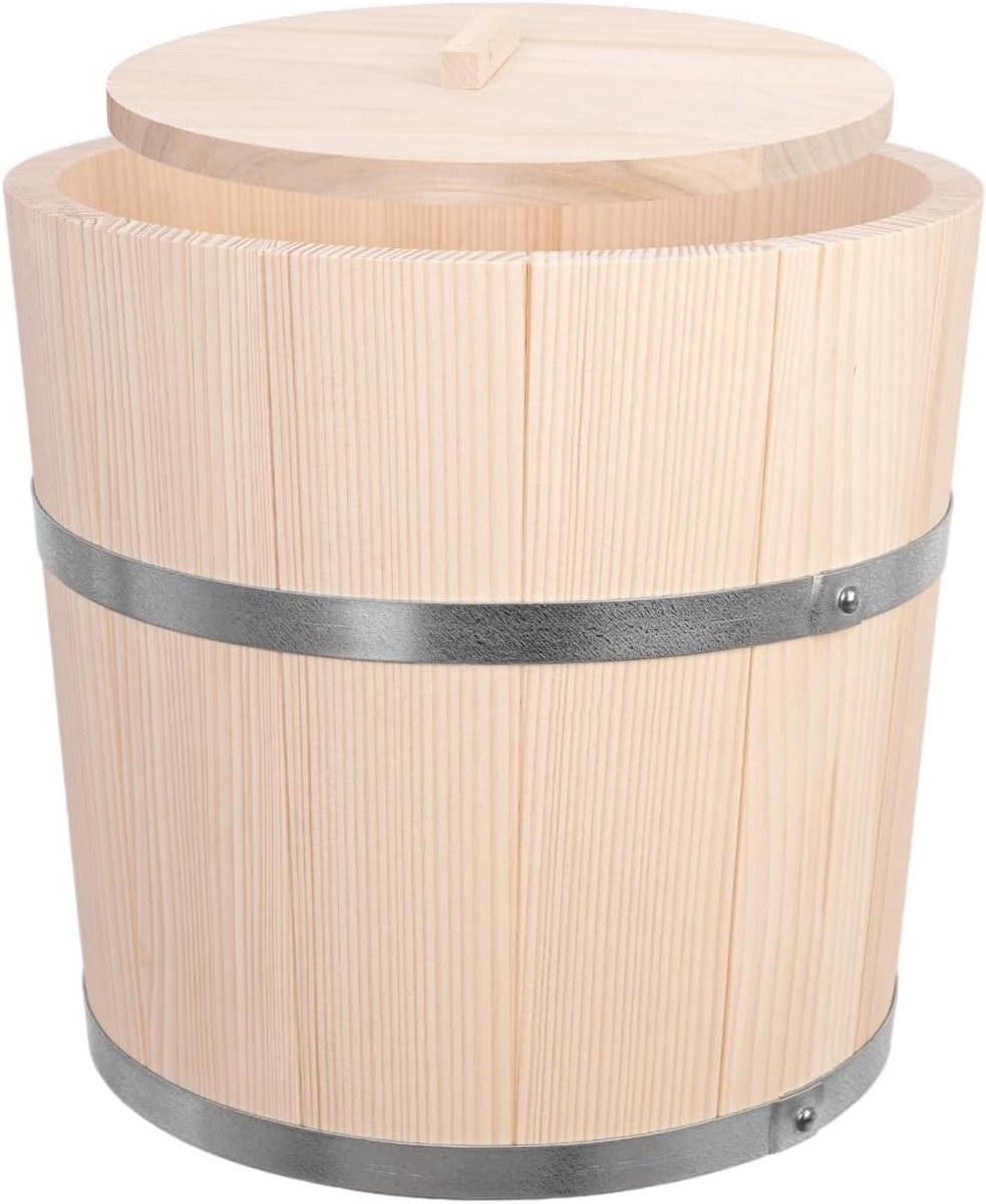 Houten Fermentatievat 15 Liter - Ideaal voor Zuurkool, Kimchi en Groenten