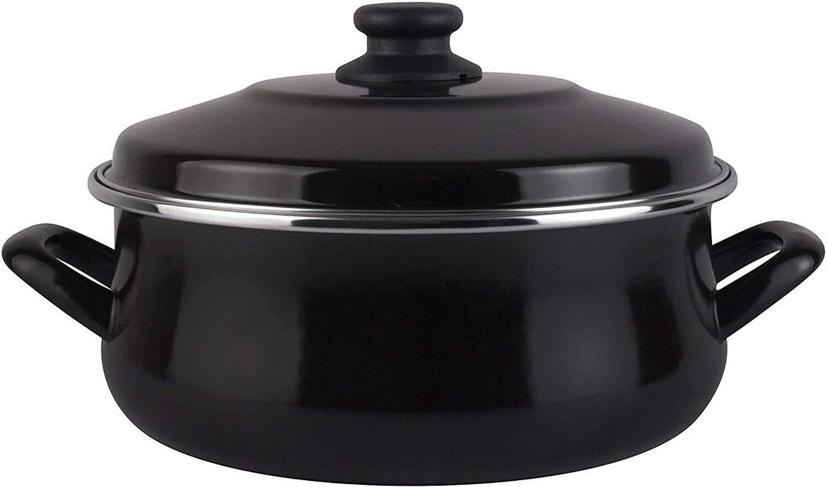 Geëmailleerde 20cm Braadpan - Perfect voor Energiebesparend Koken