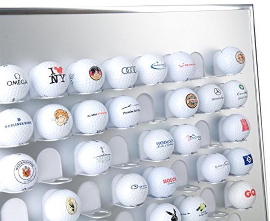 Golfballenrek - Vitrine Display - Golfballen Tonen - Handgemaakt in Duitsland - 36 Golfballen - Aluminium — afbeelding 5