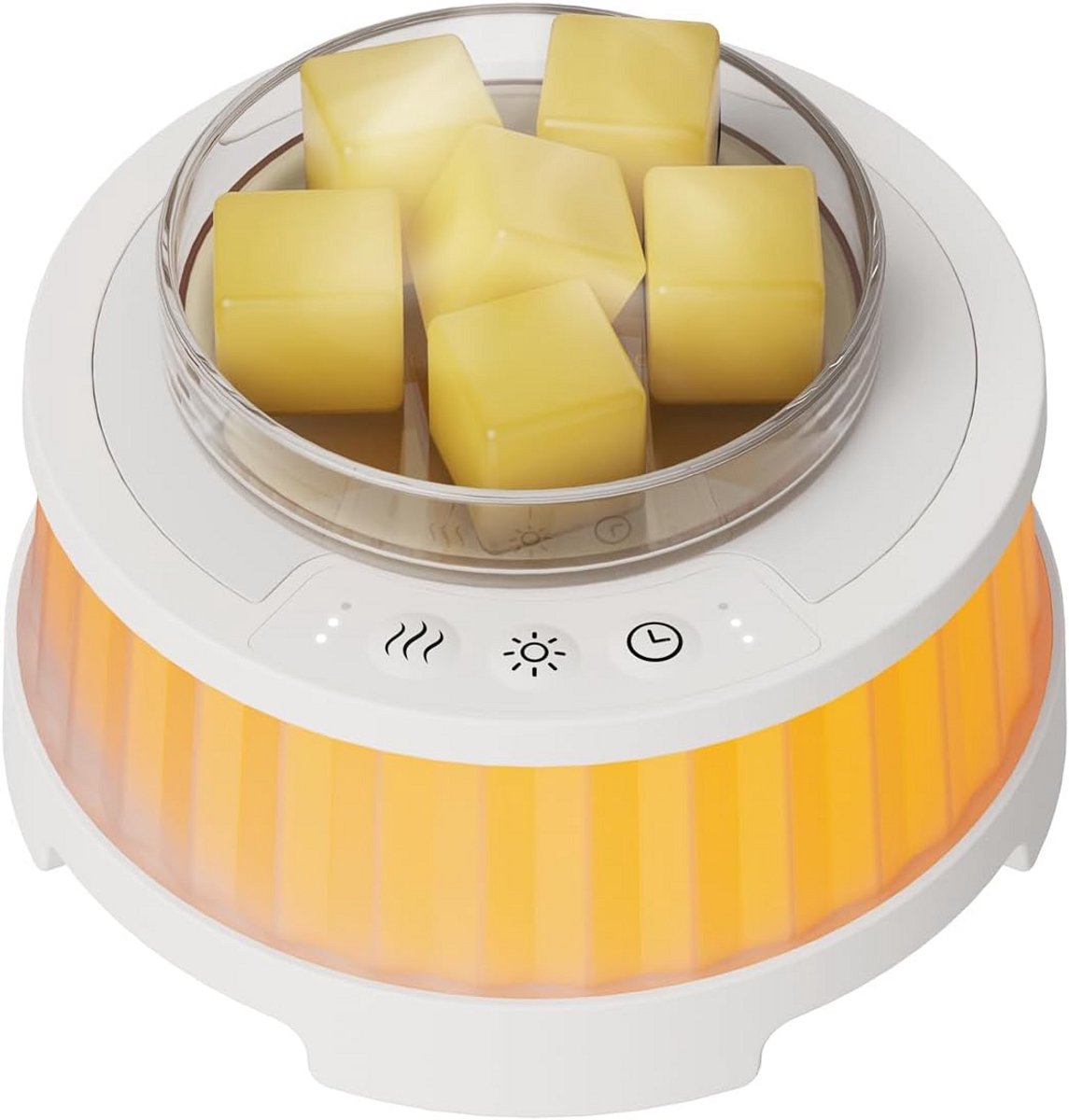 Waxwarmer met 7 kleuren LED, PTC-verwarmer met drie snelheidsinstellingen voor geurwas