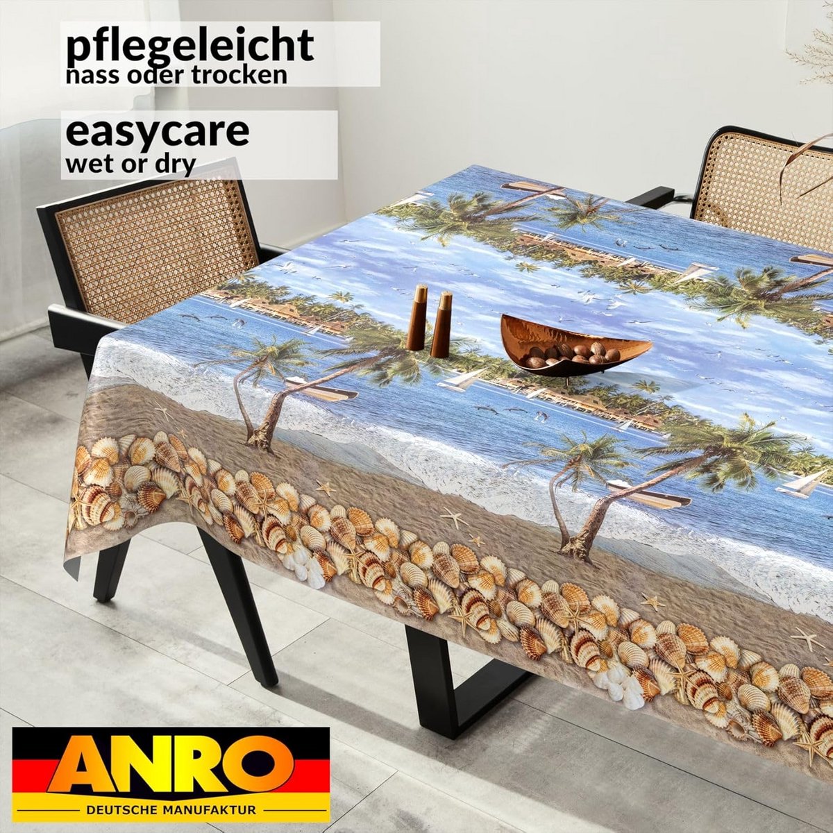 Afwasbaar tafelkleed 200 x 140 cm - Duurzaam tafelzeil voor binnen en buiten