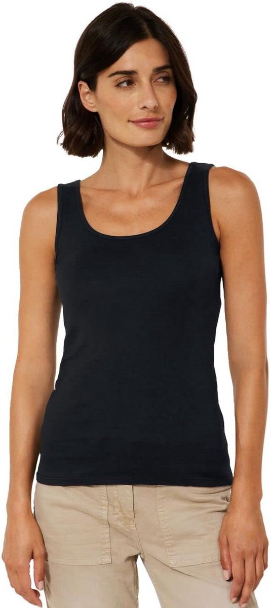 Basic Dames Top Katoen - Zwart
