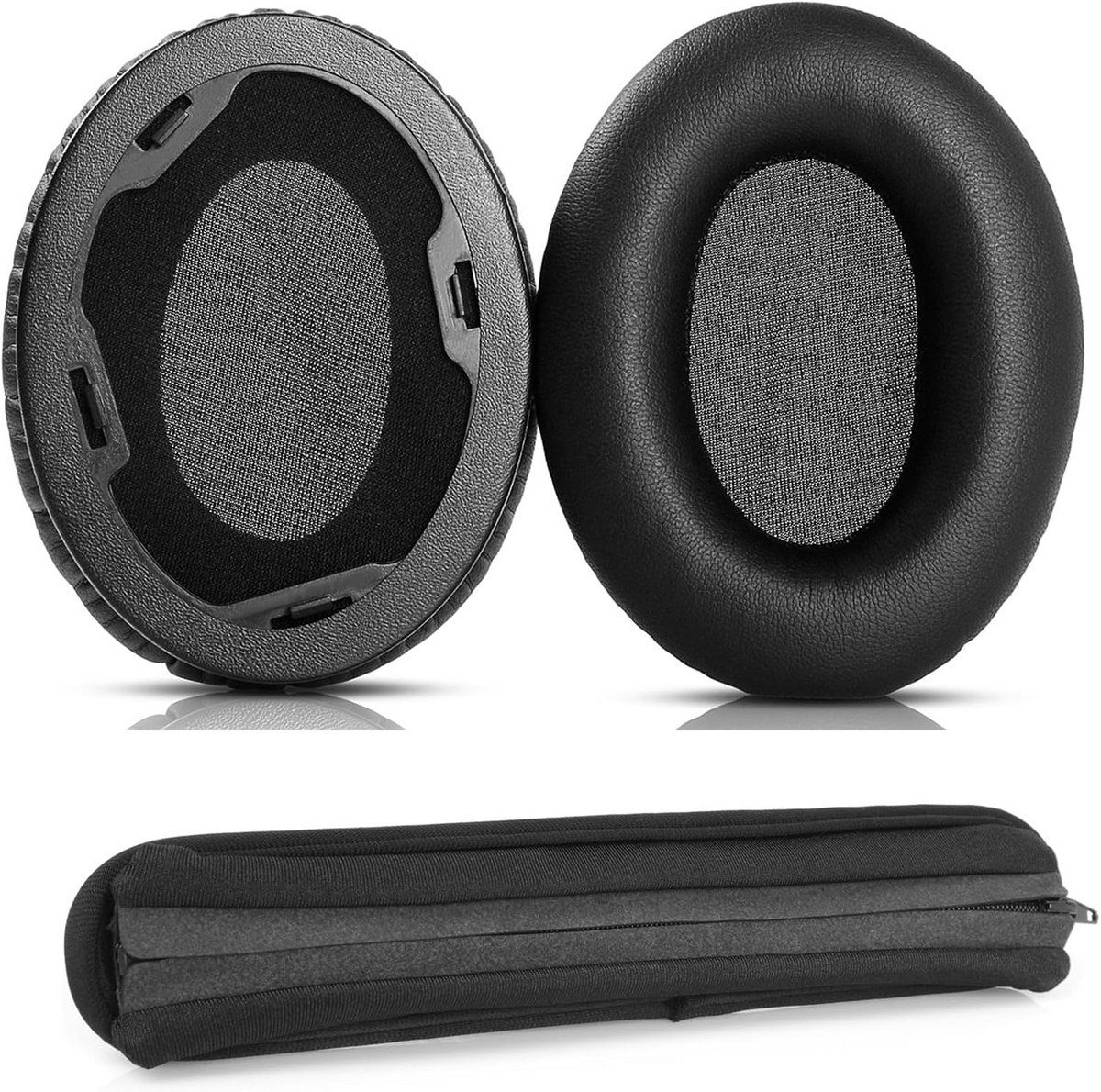 Zwarte vervangende oorkussens voor hoofdtelefoon, compatibel met Beats Studio 1.0