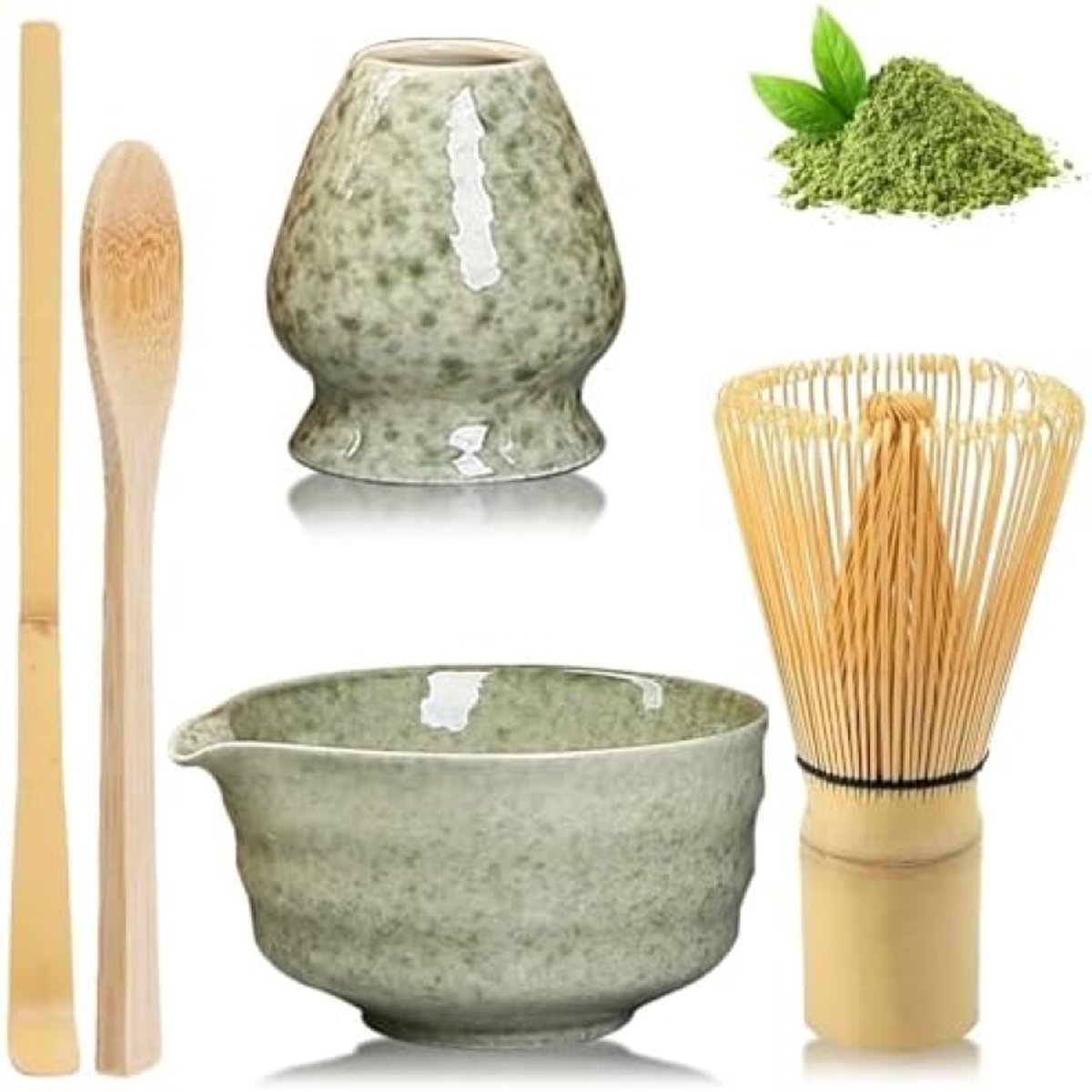 ST TRADİNG Matcha Theeset Compleet met Klopper en Kom