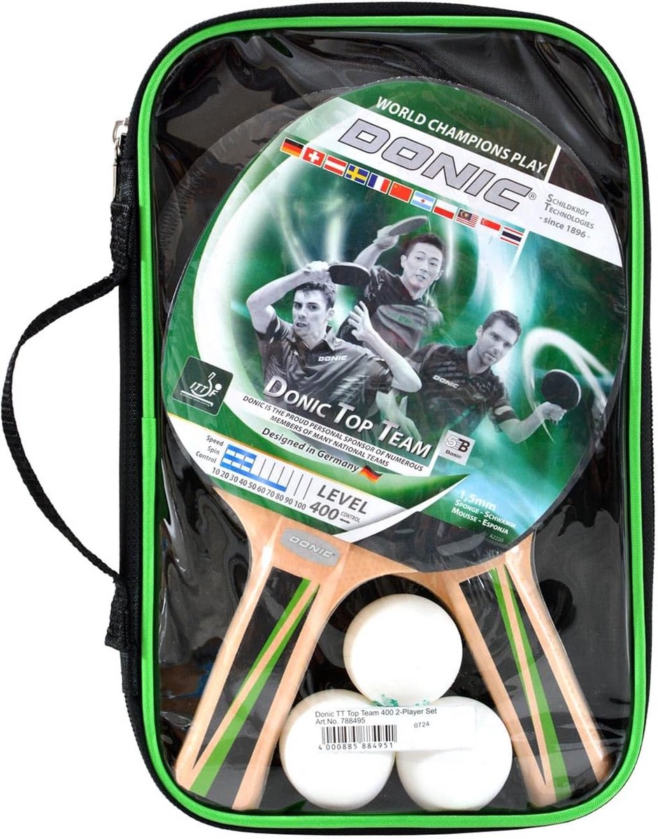 Tafeltennisset met 2 Rackets en 3 Ballen - Compleet in Hoogwaardige Tas
