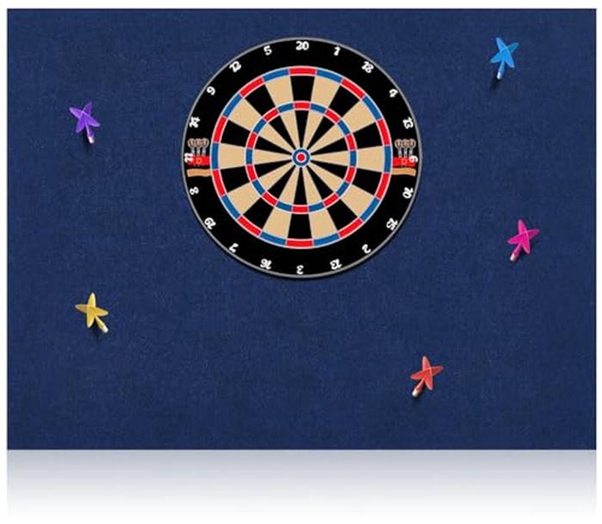 Dartboard Wandbeschermers van Vilt voor Professionele Dartborden - Zwart - 30 x 30 cm - Set van 12