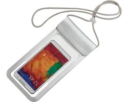 Famanu – Dry pouch bag houder voor smartphones tot 6,9" - zilver - duurzaam materiaal - beschermt telefoon en accessoires tegen stoten en krassen - compact en lichtgewicht