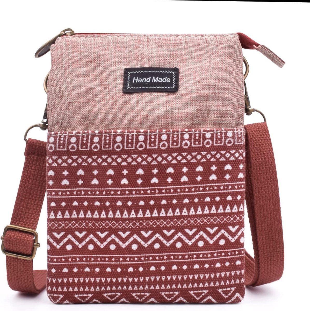 Leuke Crossbody Telefoon Tas voor Dames – Lichtgewicht Canvas Handtas en Portemonnee