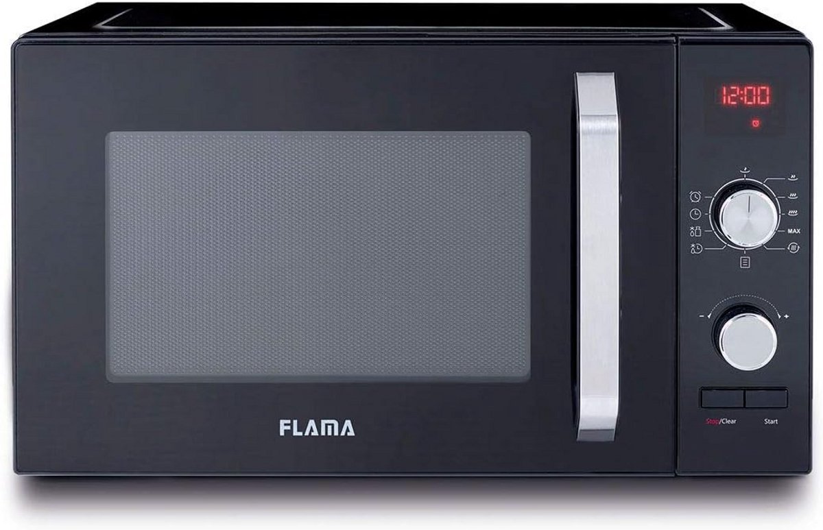 Zwarte Magnetron 23L met 800W, 9 Programma's en Digitale Bediening