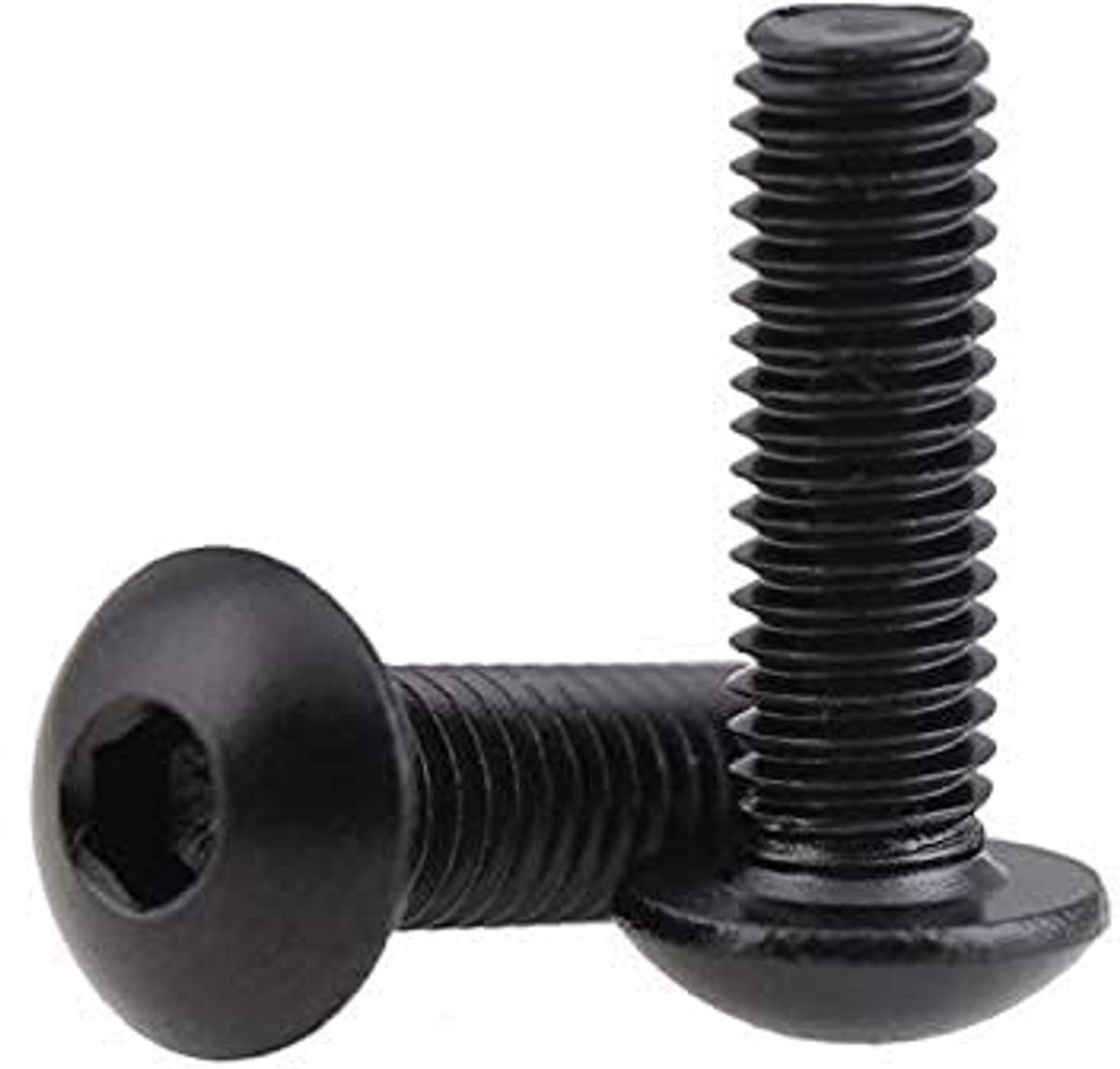 Schroeven, 5 stuks, uit roestvrij staal, met bolkop met zeskantige inkt, originele kleur - M6 x 35mm