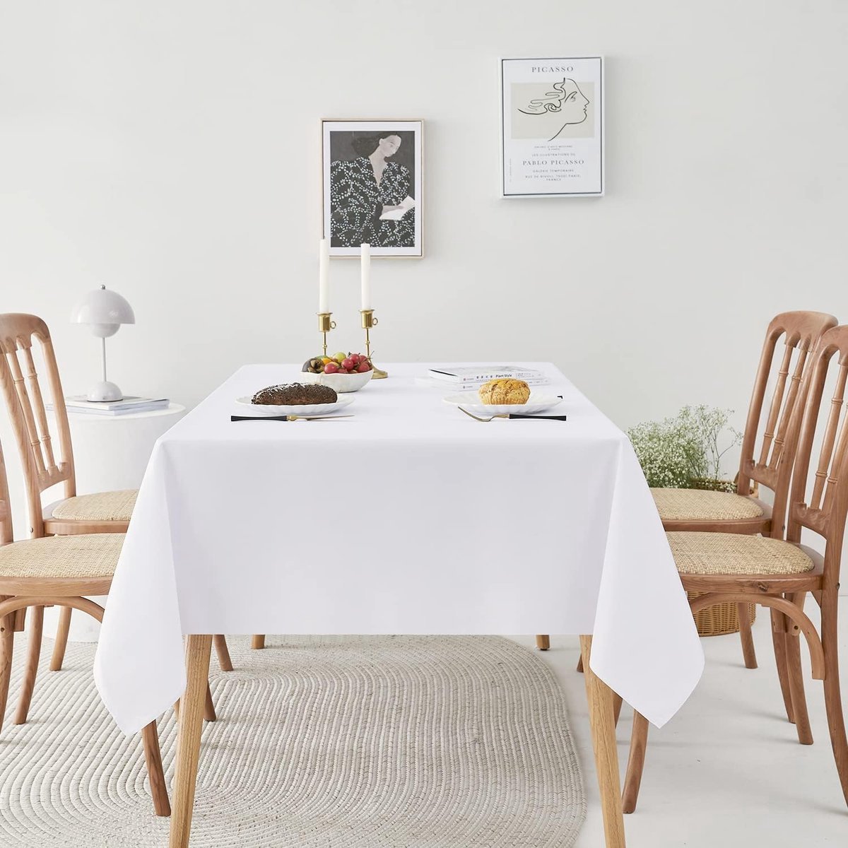 Stunq® Elegant Grote Witte Tafelkleed voor Feestelijke Gelegenheden en Dagelijks Gebruik