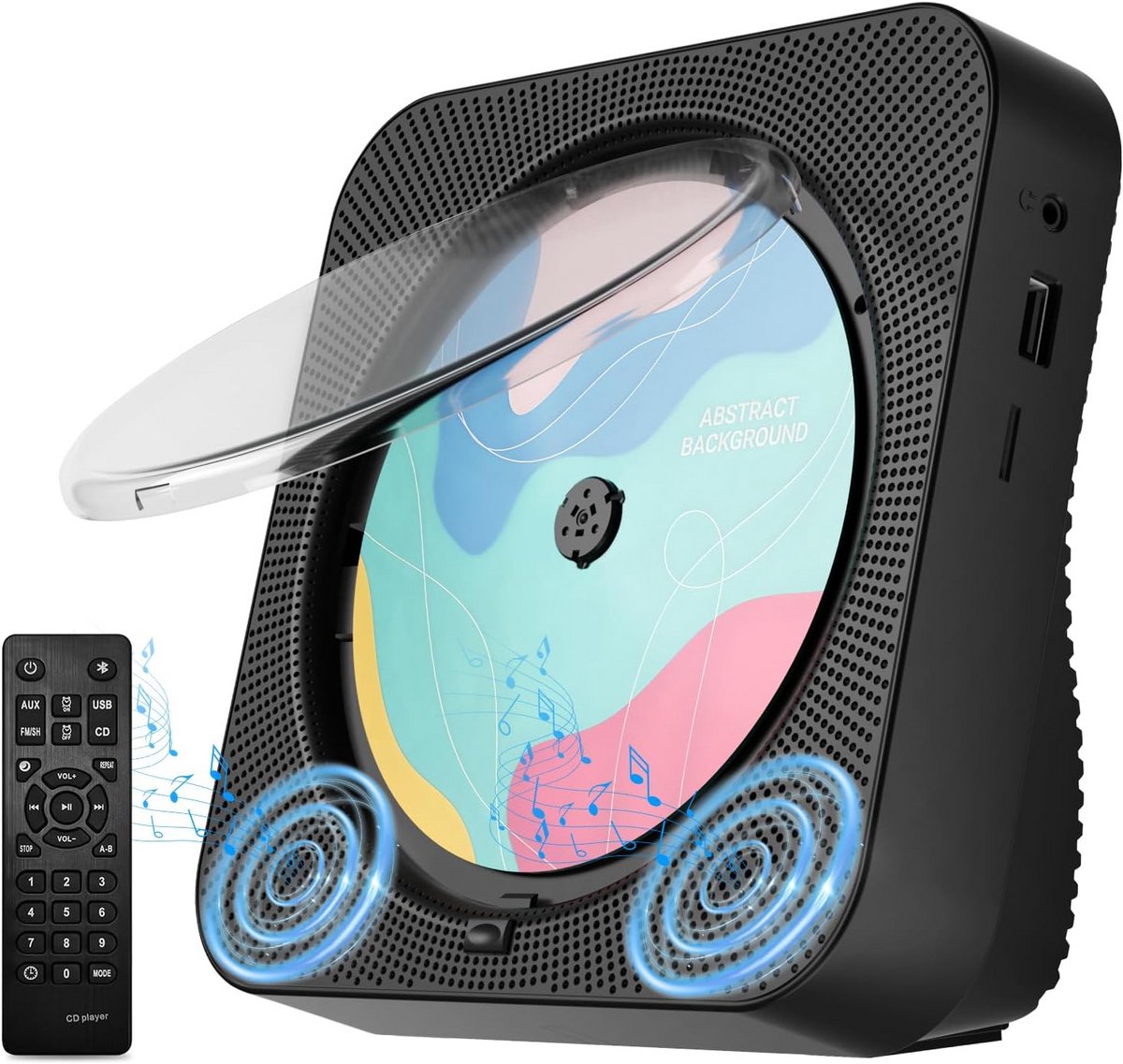 Draagbare CD Speler met Bluetooth en Ingebouwde Speakers