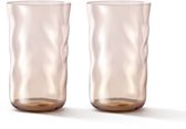 Paveau Swirl Glow - Longdrinkglazen (460 ml) - Set van 2 - Mondgeblazen Borosilicaatglas