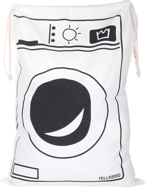 Ynkkvre - Sac à linge & Laundry Bag – Met Trekkoord Format Groot – Sac à linge Salle de bain – Sac de rangement en lin pliable – Famille et Voyage – Organisation du linge & speelgoed