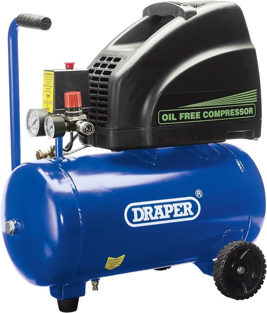 Olievrije Compressor met 24 Liter Tank en 230V Aansluiting | bol