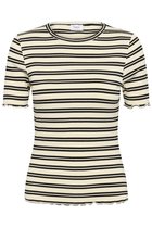 Saint Tropez OlaliaSZ SS T-Shirt Dames T-shirt - Ice Black Stripe