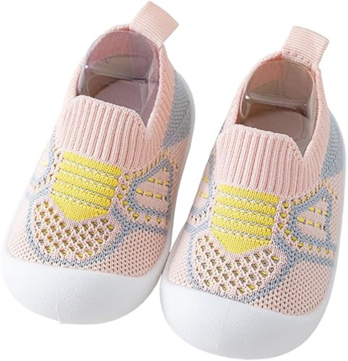 Jojoy - Babyslofjes Antislip - Eerste Loopschoentjes - Ademend Mesh - Roze - 18-24 Maanden - Leren Lopen - MESHSTEPS
