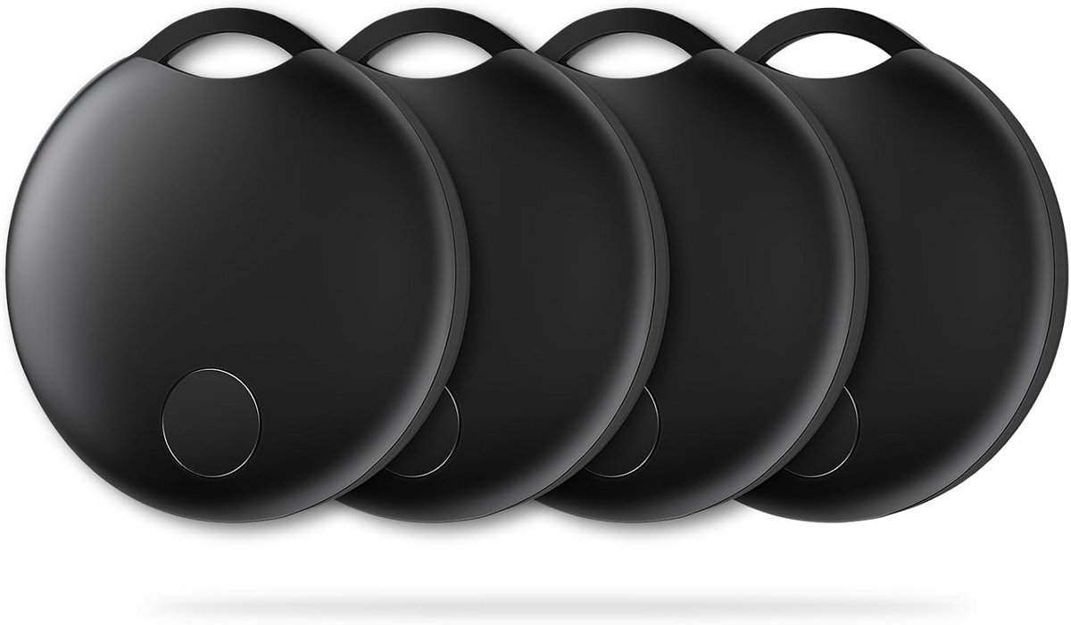 Set van 4 Bluetooth Trackers voor Objecten, Werkt met Google Vind Mijn Apparaat