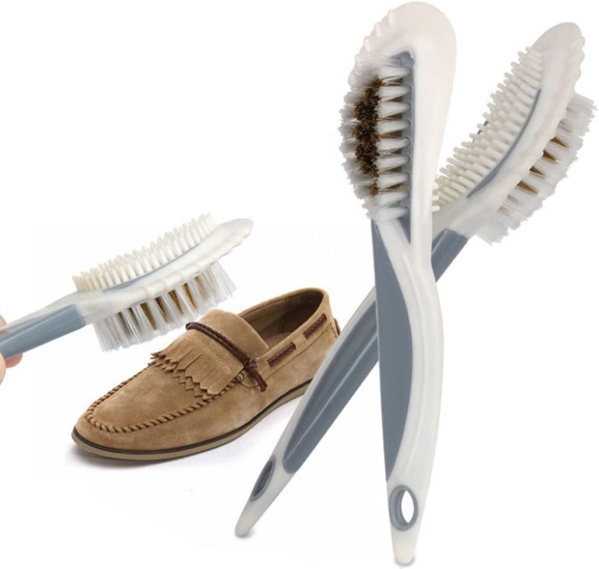 Multifunctionele Suède Borstel Set voor Schoen Schoonmaak - Suède, Nubuck & Stof Reiniger