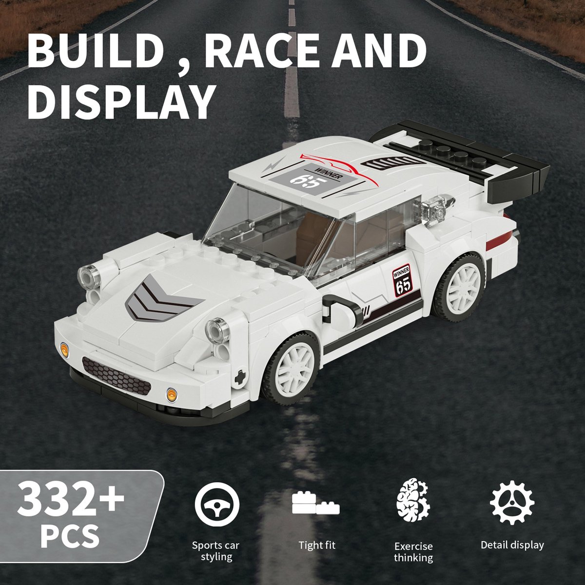 Speed Race Auto Bouwpakketten Educatieve Auto Bouwstenen Kit Modelbouw Speelgoed voor Kinderen