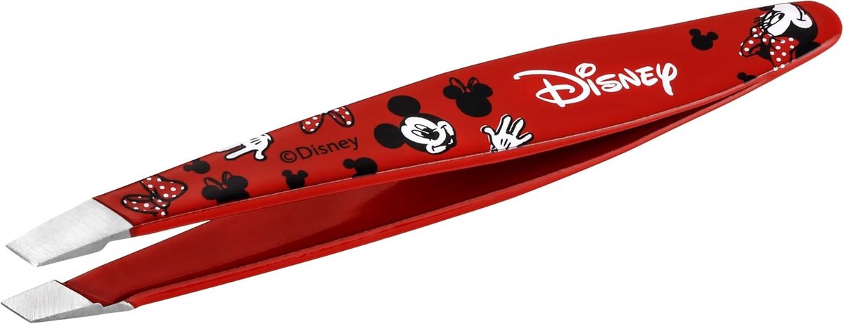 Tweezerman Slant Tweezer Classic Disney We Got Ears – Wenkbrauw Pincet - Professioneel Precisie Pincet Met Schuine Punt – Voor Epileren En Haartjes Verwijderen – Roestvrij Staal – Geschikt Voor Fijne En Stugge Haren – Epileer Pincet Voor Wenkbrauwen