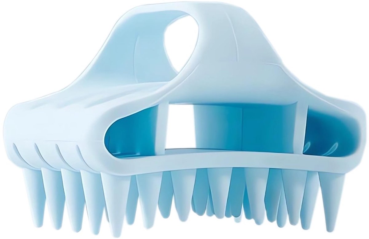 Zachte hoofdhuidmassager, siliconen hoofdhuidscrubber voor elk haartype, zachte hoofdhuidborstel voor nat en droog gebruik, hoofdmassage, stressontspanning, gemakkelijk vast te houden haar, hoofdhuidmassagetool (mintgroen)