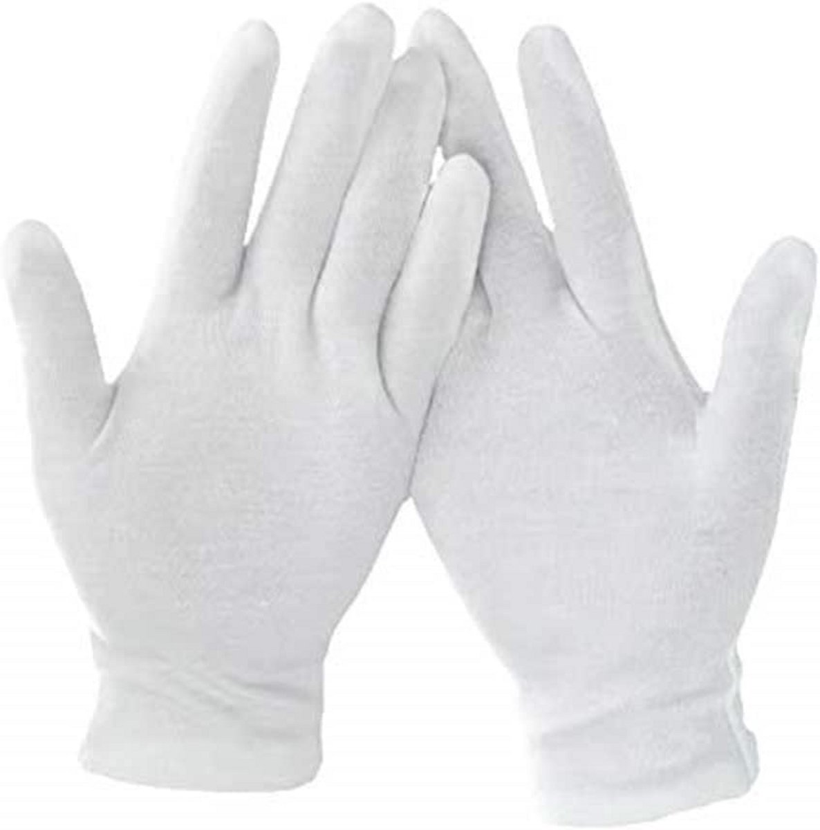 Set van 2 Katoenen Beschermhandschoenen Maat L Wit